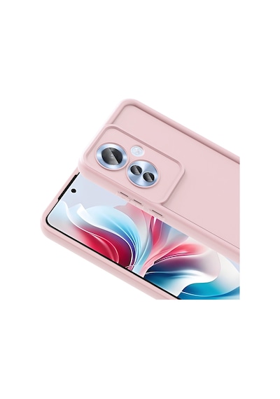 Oppo Reno 11f 5g Kılıf Kamera Korumalı Kalın Silikon Üstün Koruma Celikaksesuar Pembe