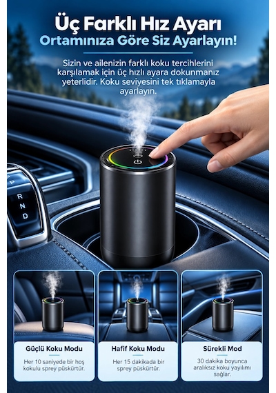 Harvox Hx-cf003 Rgb Işıklı Ve Gökyüzü Projeksiyonlu Araç Parfümü