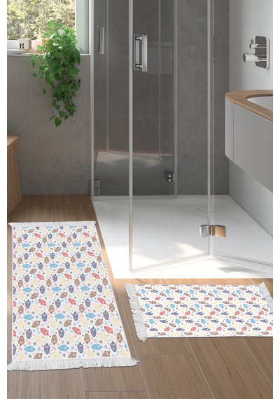 Alanur Home Kaymaz Taban Djt Klozet Takımı Yıldız Deri Saçaklı Çocuk Al5006 Beyaz