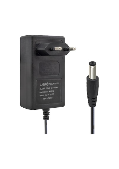 Weko 12 Volt 2 Amper 24 Watt Plastik Kasa Priz Tipi Adaptör 5.5x2.5 Uçlu 1