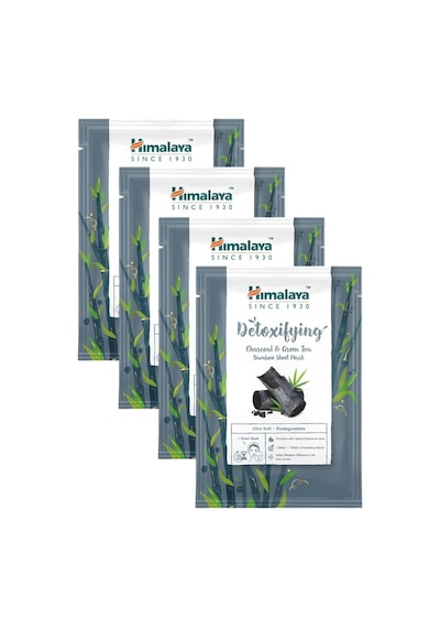 Himalaya Aktif Kömür & Yeşil Çay  Etkili Kağıt Yüz Maskesi 4 x 30 G