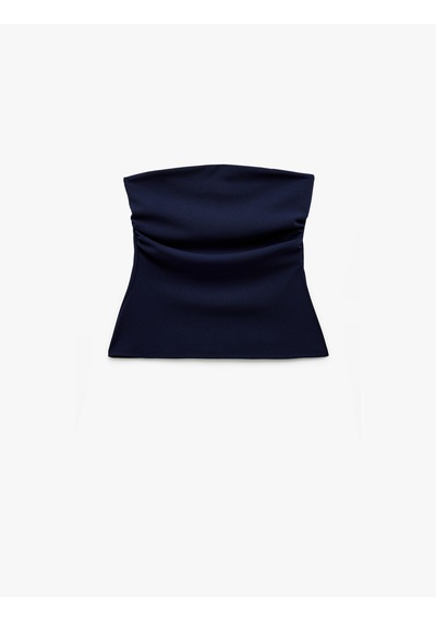 Koton Krep Scuba Kumaş Drape Detaylı Asimetrik Straplez Üst Lacivert 5sak10017ek Lacivert Koton Krep Scuba Kumaş Drape Detaylı Asimetrik Straplez Üst Lacivert 5sak10017ek Lacivert