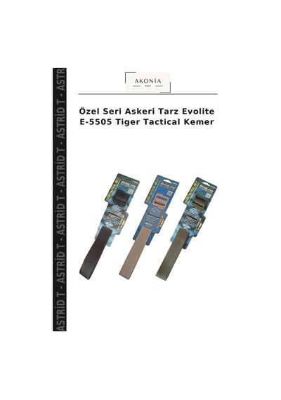 Astrid T Özel Seri Askeri Tarz Evolite E-5505 Tiger Tactical Kemer Çok Renkli