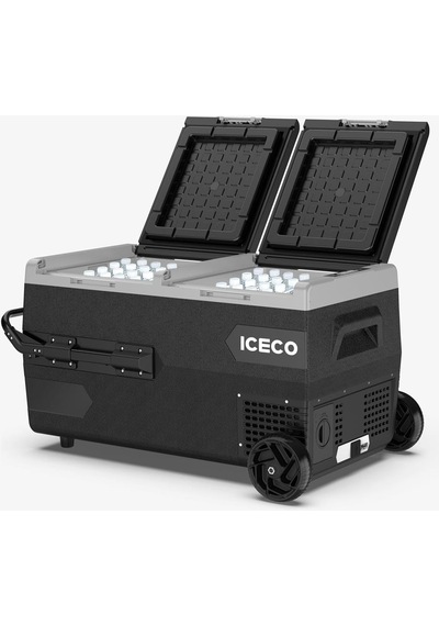 Iceco K95d 12/24volt 95lt Akü/kablo/ Çift Bölme Kompresör Outdoor Oto Buzdolabı Akü Dahil Değildir