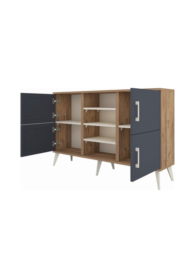 Arges Konsol 5 Raflı 4 Kapaklı 132x30x83 Çam-antrasit/aytaşı Antrasit/aytaşı Arges Konsol 5 Raflı 4 Kapaklı 132x30x83 Çam-antrasit/aytaşı Antrasit/aytaşı
