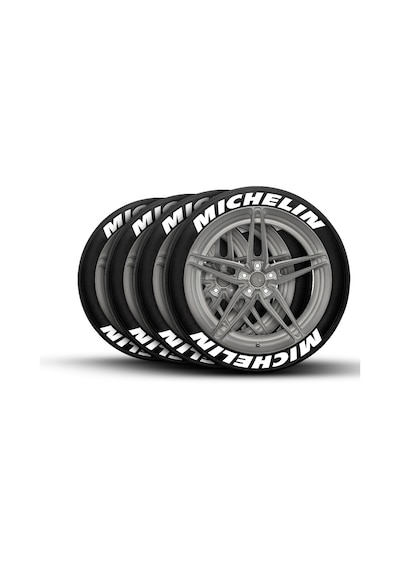 Lastik Yazısı Michelin Ürün 4 Adet Motorsiklet Ve Araba Sticker