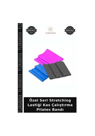 Özel Seri Stretching Lastiği Kas Çalıştırma Pilates Bandı Çok Renkli