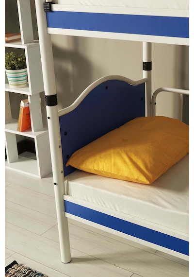 Argimo İnci Baby Çocuk Genç Odası Ahşap Başlık Metal Ranza Ve Karyola Mavi 90 x 200 CM Argimo İnci Baby Çocuk Genç Odası Ahşap Başlık Metal Ranza Ve Karyola Mavi 90 x 200 CM