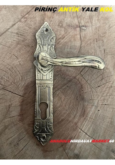 Antik Kapı Kolu Pirinç Yale Antik Kapı Kolu El Yapımı Sarı Pirinç (541713098)