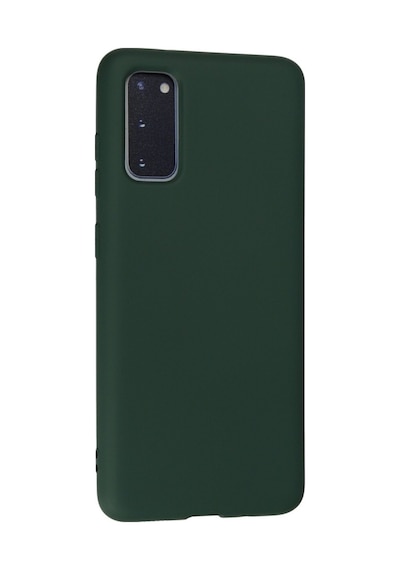 Samsung Galaxy Uyumlu S20 Kılıf Nano İçi Kadife Silikon - Koyu Yeşil Bz8683140257880