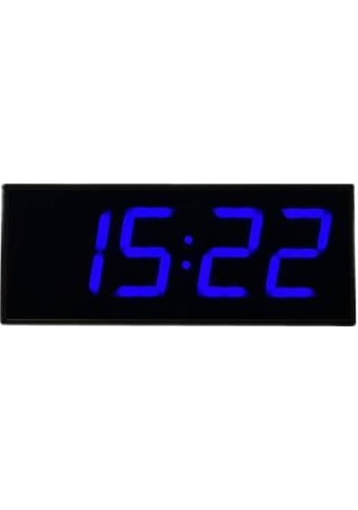 Dijital Led Duvar Ve Masa Saat Derece Ve Nem - Mavi Kasa Ölçüsü: 15x37 Cm