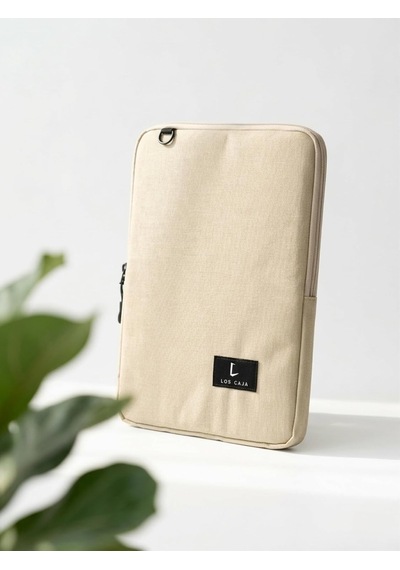 Premium Tablet Çantası Ve Organizer - İçi Cepli, Darbe Emici Koruyucu Kılıf Bej 50cm - Pelin Otu Yok - L Beden 40-59 Kg