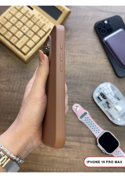 Apple iPhone 15 Pro Max Uyumlu Kamera Korumalı Darbeye Dayanıklı Renk Atmayan Keep Silikon Kılıf Kahverengi Apple iPhone 15 Pro Max Uyumlu Kamera Korumalı Darbeye Dayanıklı Renk Atmayan Keep Silikon Kılıf Kahverengi