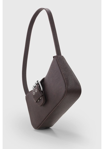 Housebags Kadın Kahverengi Vintage Görünüm Tokalı Omuz Çantası 268 Kahverengi