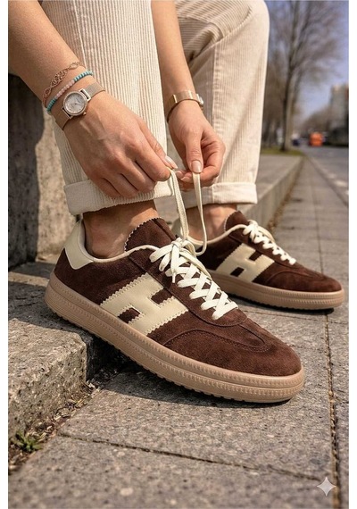 Mcdark Kadın Kahve Süet Sneaker Ayakkabı