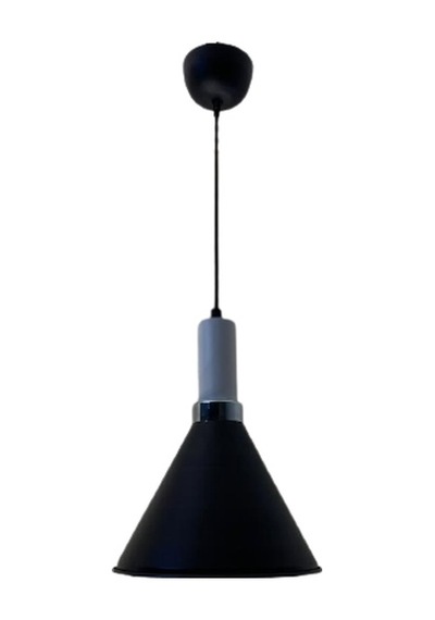 Dylight Retro Siyah Metal Dekoratif Tekli Kafe Mutfak Aydınlatma Avize Çap:23cm Beyaz