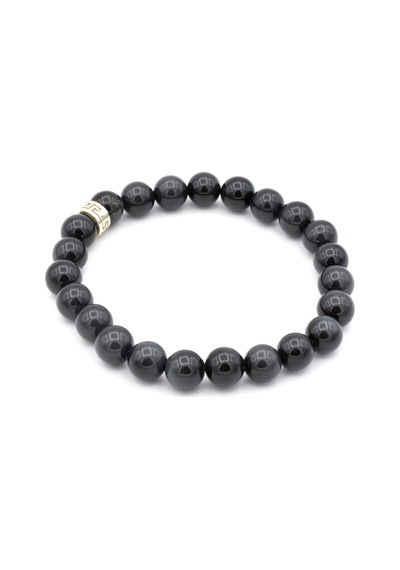 Hakiki Doğal Obsidyen Taşi Bileklik 002 Siyah
