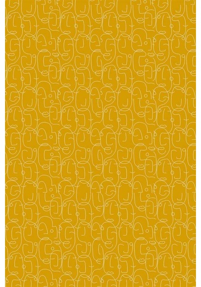 Sarı Modern Desenli Dokuma Leke Tutmaz Masa Örtüsü Mso035n11