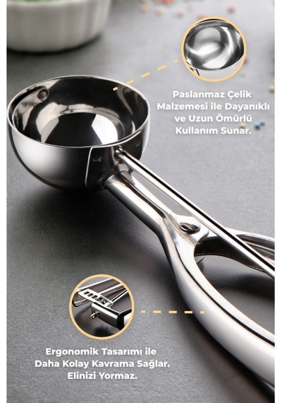 Primanova Gadget Paslanmaz Çelik Dondurma Kaşığı
