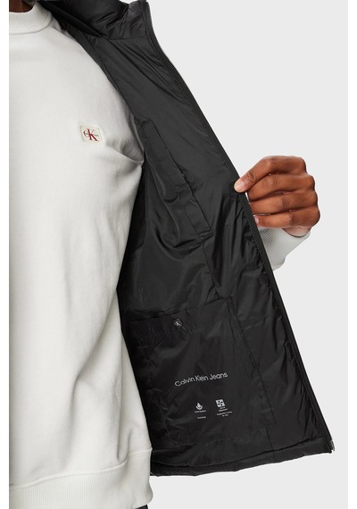 Calvin Klein Su İtici Kapitoneli Dik Yaka Hafif Şişme Yelek Lv04rg507gub1 Erkek Yelek Lv04rg507g Ub1 Siyah