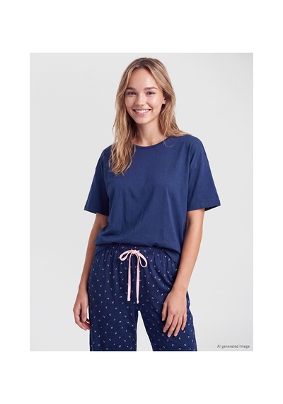 Lcw Dream Lacivert %100 Pamuklu Kadın Kaprili Pijama Takımı