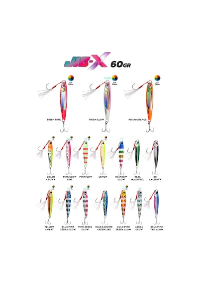Fujin Jig-x 40gr Shore Jigging Jig Yem Renk: Mt50 Prism Glow