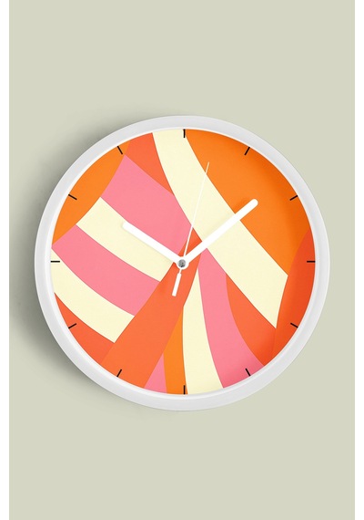 Modern Tasarım Duvar Saati - 35cm - Önü Camlı Beyaz Kasa - Sessiz Mekanizma-jh0439 Beyaz