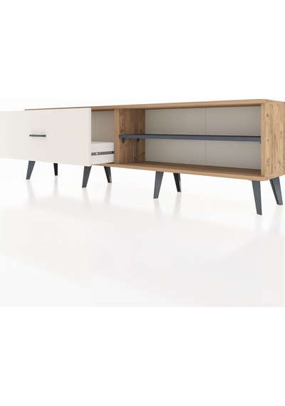 Arges Tv Ünitesi Tek Raflı Tek Çekmeceli 176x30x51 Çam-antrasit/aytaşı Antrasıt/aytası Arges Tv Ünitesi Tek Raflı Tek Çekmeceli 176x30x51 Çam-antrasit/aytaşı Antrasıt/aytası