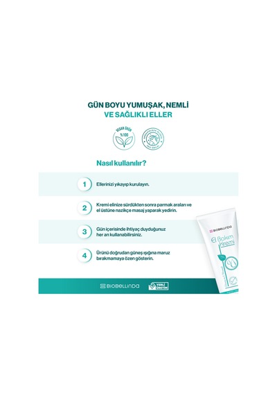 Doğal Nemlendirici El Bakım Kremi Gliserinli & E Vitaminli 75 Ml Vegan