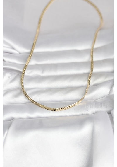 Cm 14k Gold Renk Yassı Zincir Model 45 Cm Kadın Kolye Çok Renkli 57495605