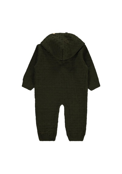 Civil Baby Yandan Açılımlı Tiktak Band Detaylı 6-18 Ay Tulum - Haki