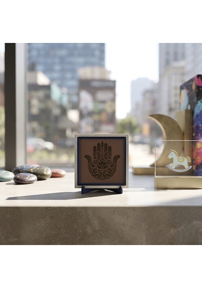 Hamsa Figürlü Modern Dekoratif Obje, Ev Ve Ofis İçin Zarif Aksesuar 10x10 Cm