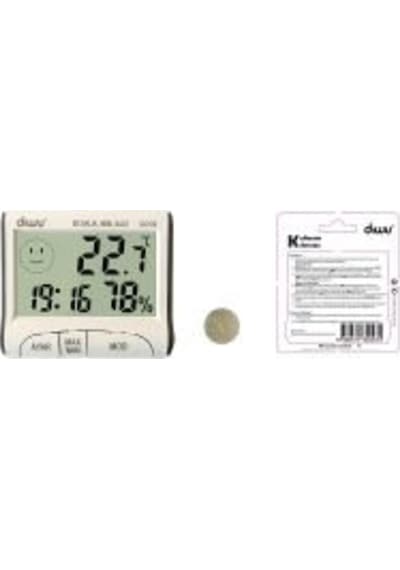 Diwu Dc102 İç Mekan Termometre Nem Ölçer Saat