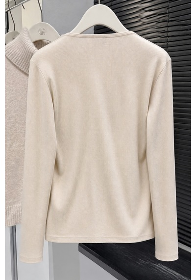 Makentmoda Bej Yakası Çıtçıtlı Kaşkorse Patlı Bluz Body Çok Renkli