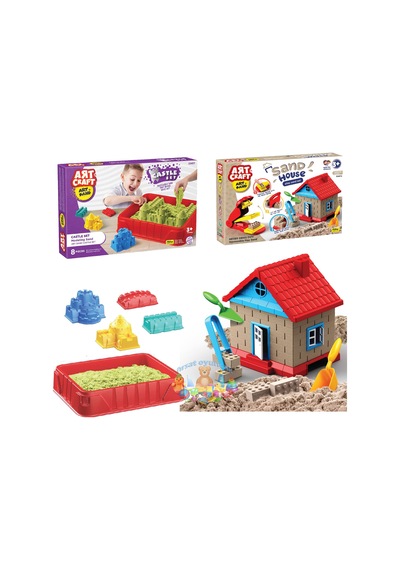 Kum Ev Kale Seti Kinetik Oyun Kumu Oyuncak Set 1500 Gr Kum