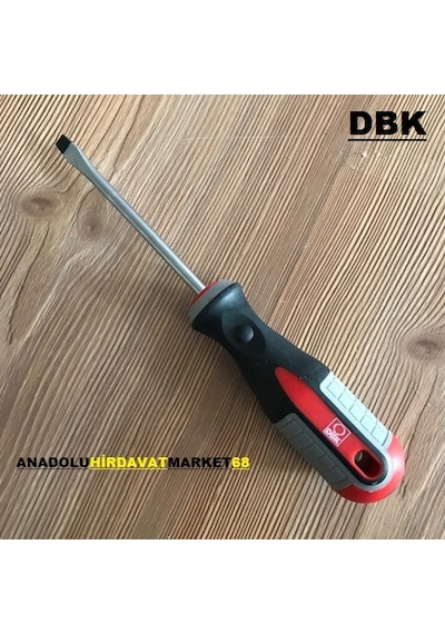 Dbk Crv Çelik Düz Tornavida 6x100 Düz Uçlu Tornavida Mıknatıslı