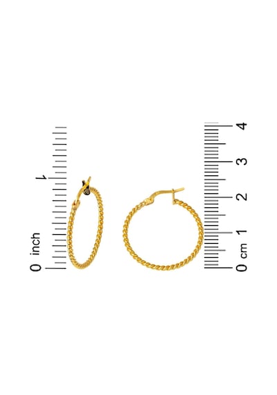 Bilezikci 22 Ayar 2,5 Cm. Burma Halka Altın Küpe Yksm32675