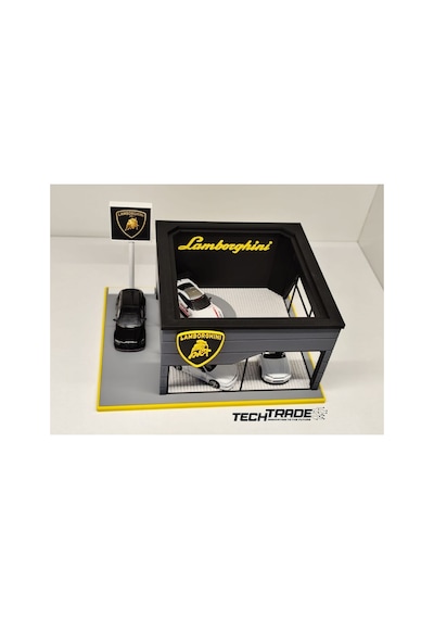 Lamborghini Diecast Showroom Garaj Diorama 1:64 Ölçek