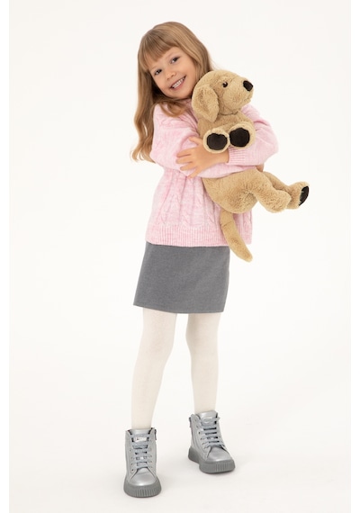 U.S. Polo Assn. Kız Çocuk Pembe Bisiklet Yaka Kazak 50297150-VR041