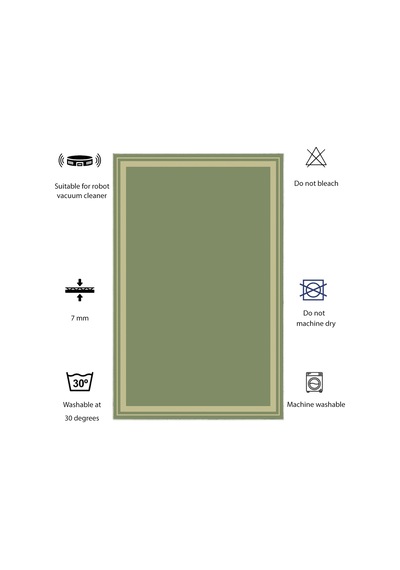 Dijital Kaymaz Yıkanabilir Mutfak Banyo Salon Paspas Halısı Trend Modern Al4007 Renkli