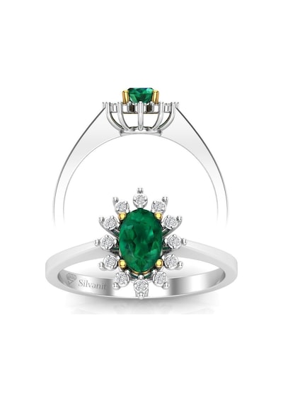 0,60 Karat Pırlantalı Zümrüt Yüzük (464656467)