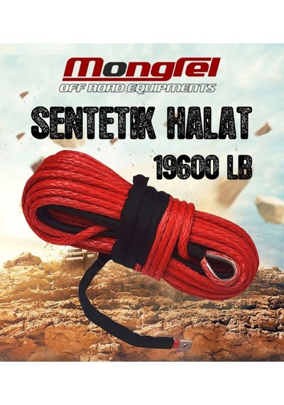 Mongrel Sentetik Halat 10Mm 28Mt Kırmızı 19600 Lb