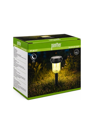 Panther Solar Bahçe Lambası Led Cob 360 Aydınlatma Karanlık Sensörlü 400 Mah Pt-b117