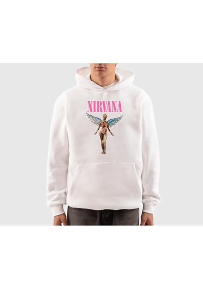 Unisex Oversize Nirvana Kapüşonlu Sweatshirt