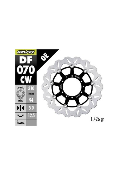 Honda Cbr 1000 Rr Ön Fren Diski 310 Mm 2004-2005 Galfer Dalgalı Hareketli Alüminyum Disk