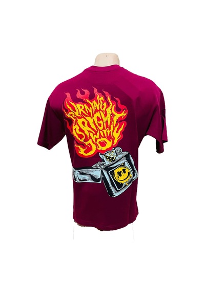 Bordo Erkek Zippo Tişört Bordo
