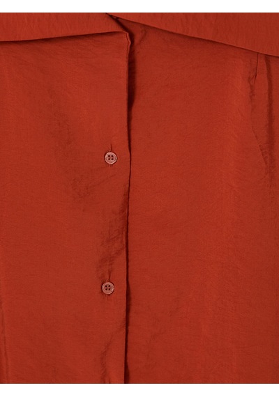 Lcw Modest Turuncu Modal Karışımlı Kadın Gömlek Tunik Xl-2xl