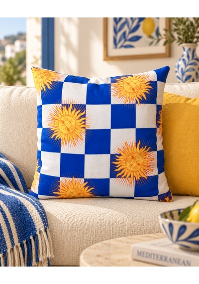 Modern Ev Dekorasyonu İçin Desenli Kırlent Kılıfı - 45x45 Cm Fermuarlı Çok Renkli