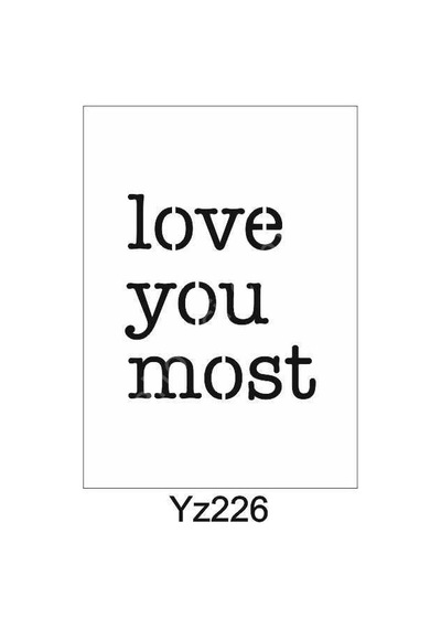Yazı Desenler Stencil Şablon 25X25 Yz-226