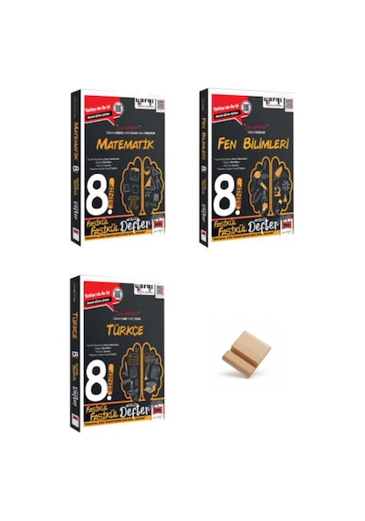Yargı Lgs 2027 8. Sınıf Matematik Fen Bilimleri Ve Türkçe Fasikül Defter 3lü Set + Telefon Standı